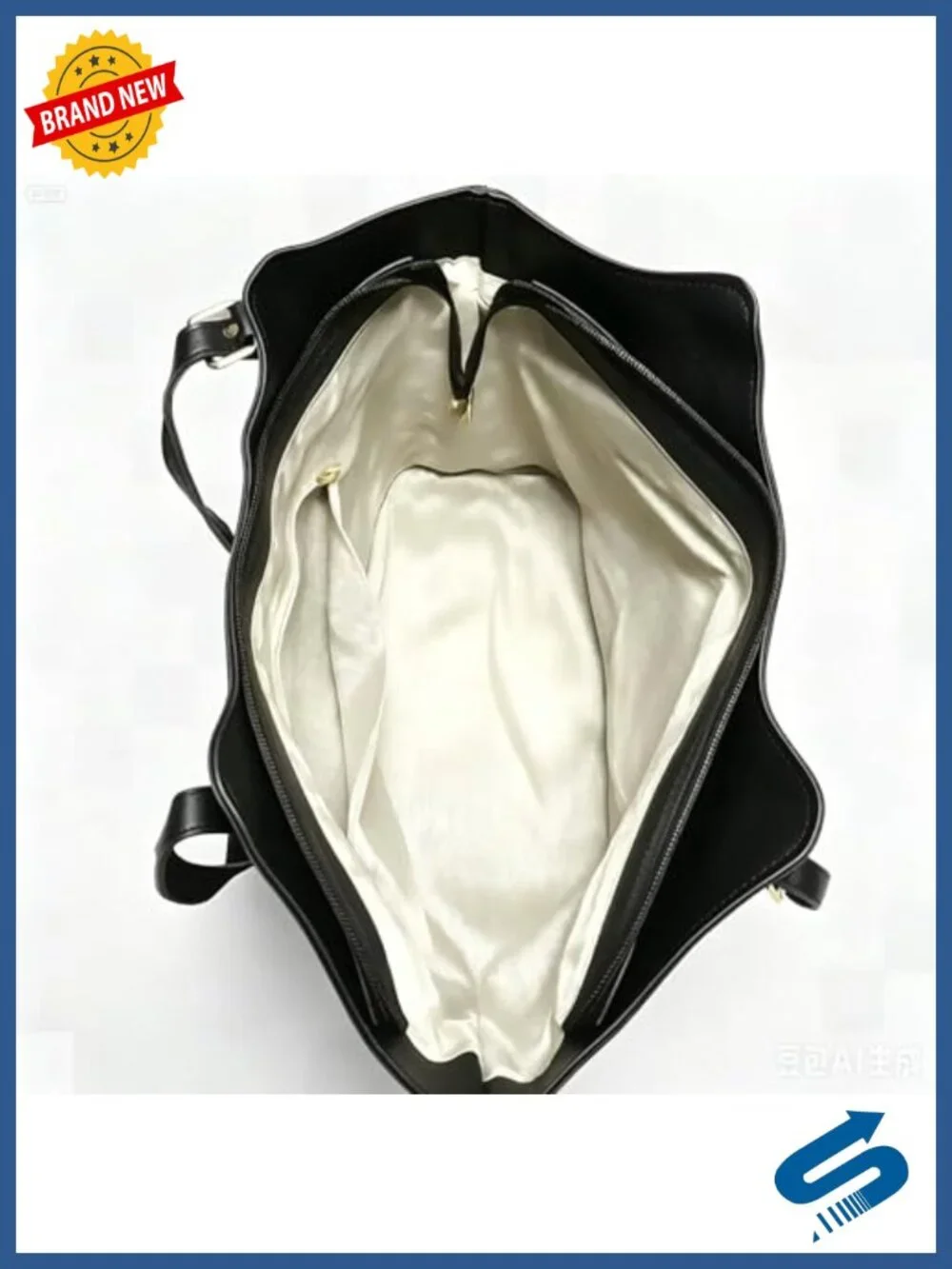 Large Faux Leather Tote Bag for Women Office Commute Laptop Shoulder Handbag